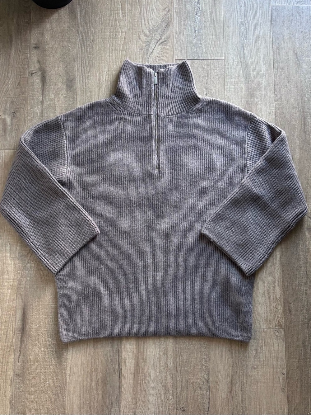 H&M Rib Knit Half Zip Sweater